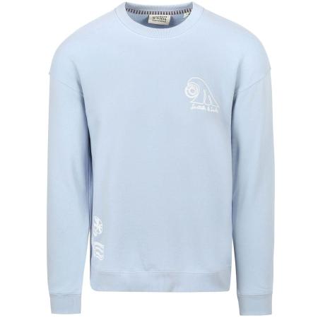 Scotch and Soda Sweater Embroidered Lichtblauw