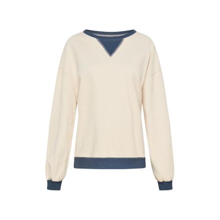 SANIKA SANIKA Sweatshirt Fashion Look beige / donkerblauw
