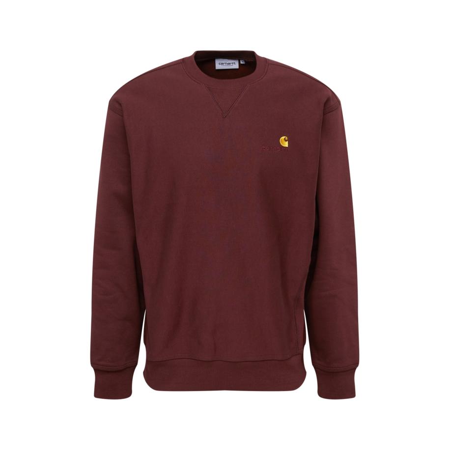 Carhartt WIP Carhartt WIP Sweatshirt American Script kastanjebruin / geel -