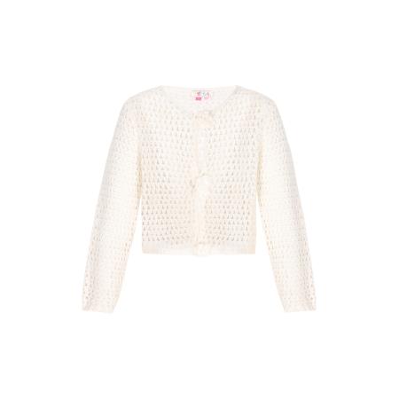 IZIA IZIA Gebreid vest Boho offwhite