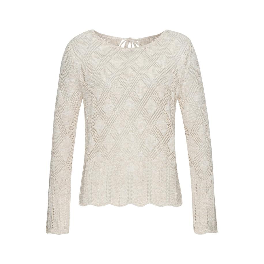 Lascana LASCANA Trui goud / wit -