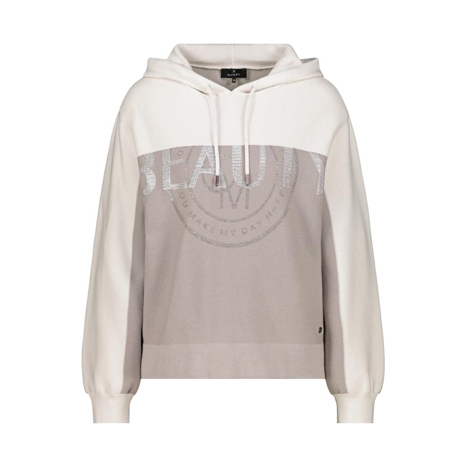 Monari monari Sweatshirt taupe / wit -