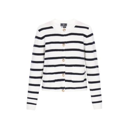 DreiMaster DreiMaster Maritim Gebreid vest zwart / wit