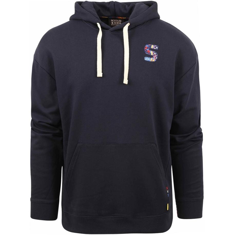 Scotch and Soda Bandana Hoodie Navy Blauw