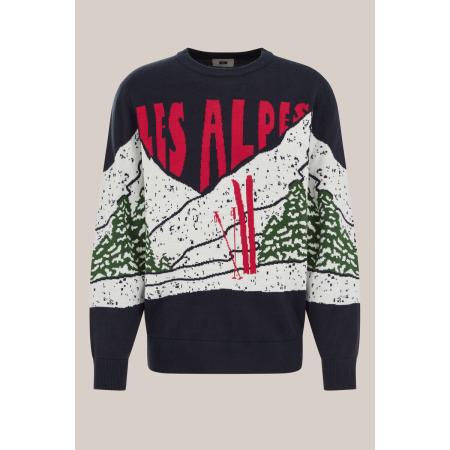 WE Fashion Heren slim fit trui - Regular fit - Marineblauw - Maat: XS