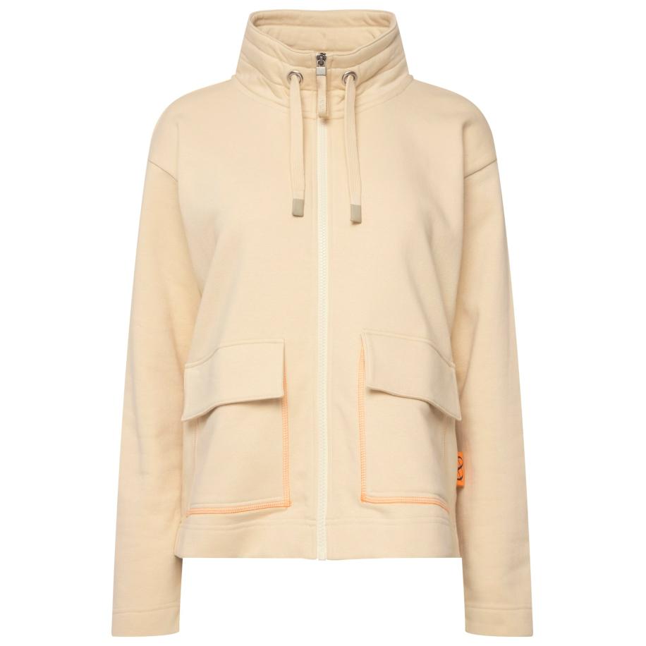 LAURASØN LAURASØN Sweatvest brokaat / pasteelgeel / oranje -