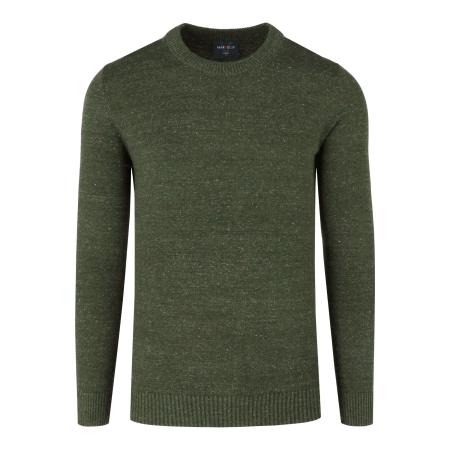 Marvelis Casual Trui ronde hals olijf, Effen