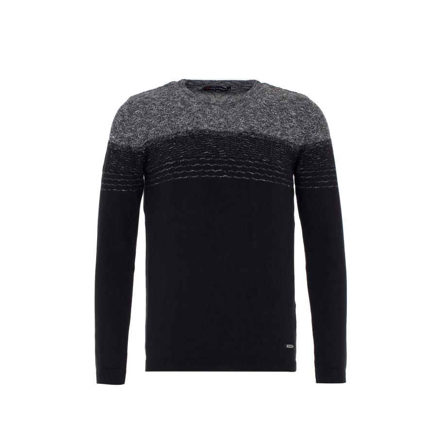 Cipo & Baxx CIPO & BAXX Trui grijs gemêleerd / zwart -