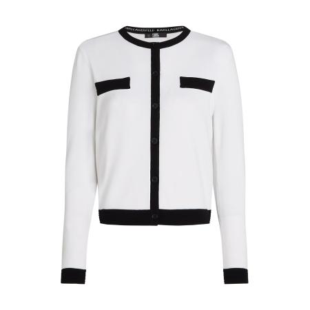 Karl Lagerfeld Karl Lagerfeld Gebreid vest zwart / wit
