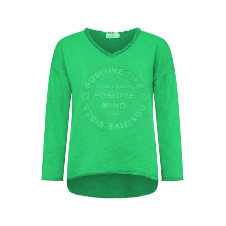zwillingsherz Zwillingsherz Sweatshirt Positive Mind limoen / lichtgroen