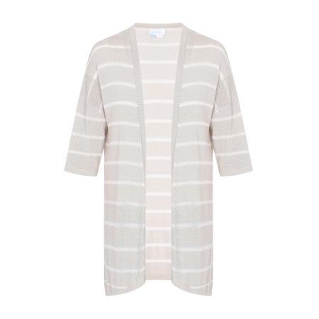 Usha usha BLUE LABEL Gebreid vest stone grey / wit