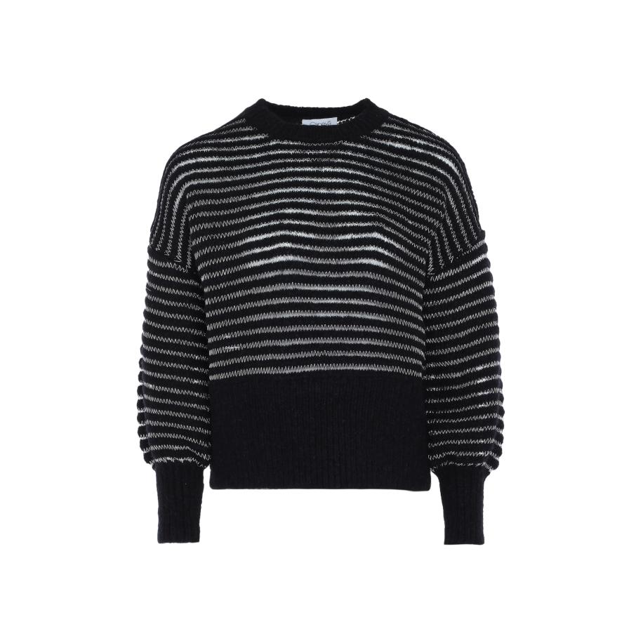 caneva Trui zwart / zilver / wit Zwart