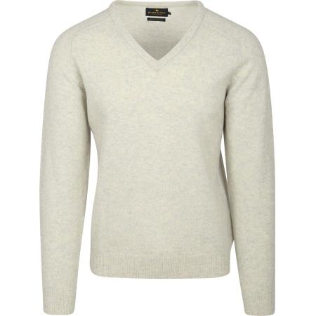 Steppin' Out Trui V-hals Lamswol Greige