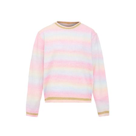 Sidona Sidona Trui lichtblauw / goudgeel / rosé
