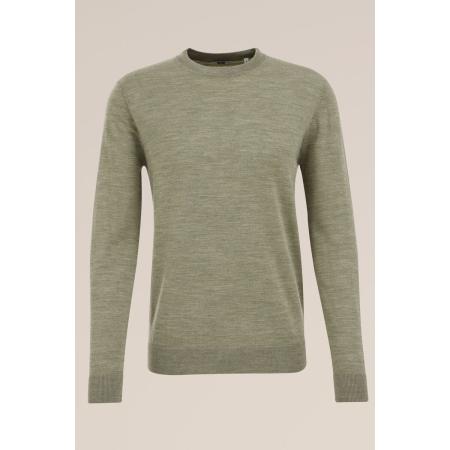 Fundamentals heren Slim fit trui van merinowol - Lichtgroen - Merino wol - Maat: XXL
