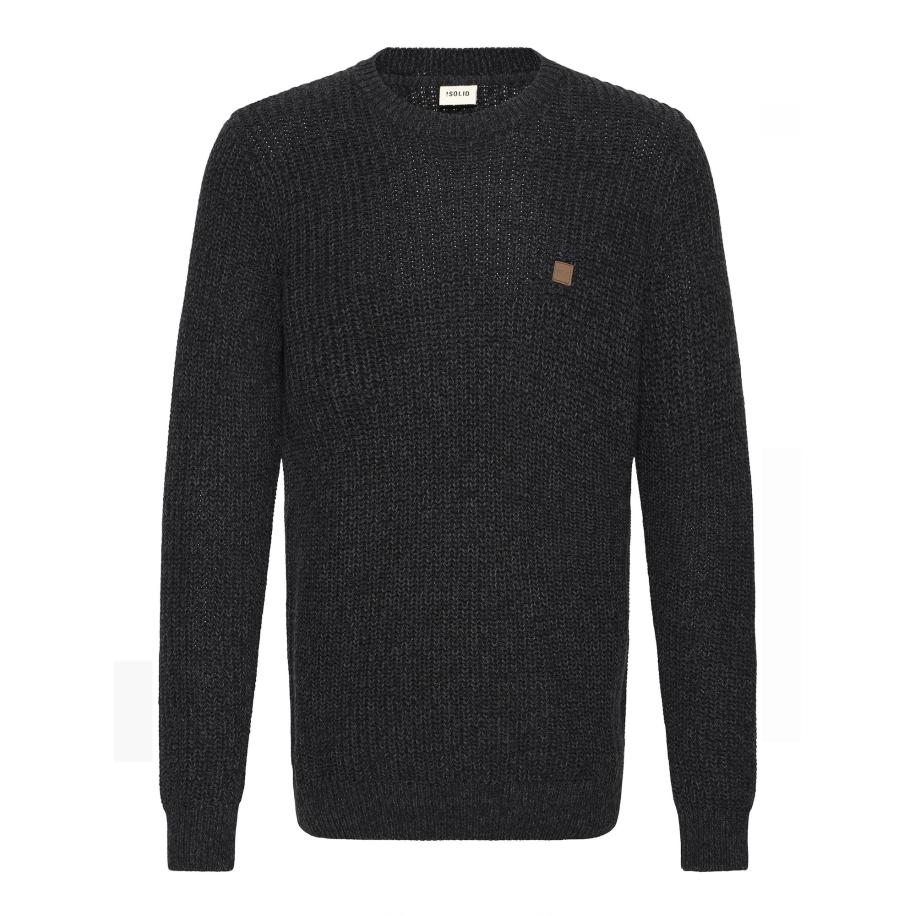 !Solid Trui SDRicky antraciet Grijs