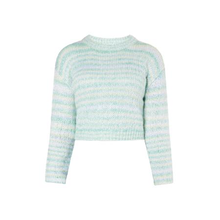 MYMO MYMO Trui pasteelgeel / mintgroen / wit