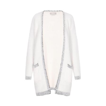 Usha Usha Gebreid vest zwart / wolwit