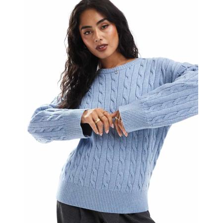 Cotton On Lux Trui met ronde hals in kobaltblauw