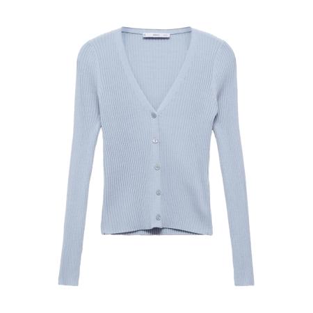 Mango MANGO Gebreid vest BUGAMBI lichtblauw