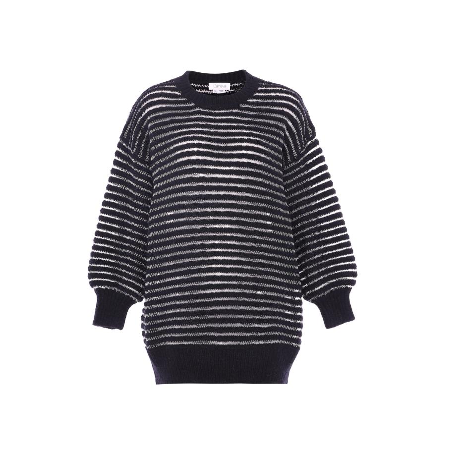 caneva Trui zwart / wit Zwart