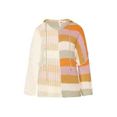 MYMO Trui crème / pastelgroen / donkeroranje / rosé