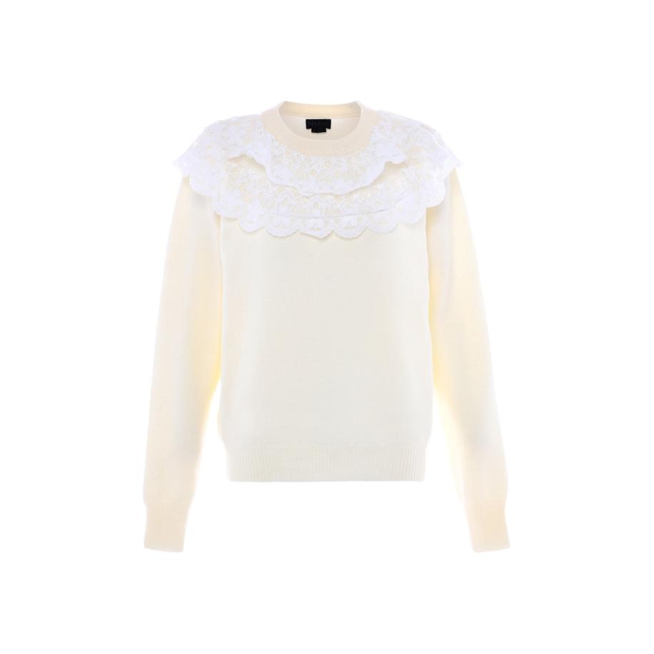 NAEMI Trui champagne / wit Bruin