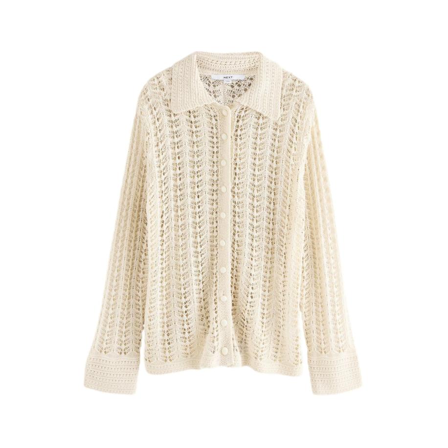 Next Next Gebreid vest wolwit -