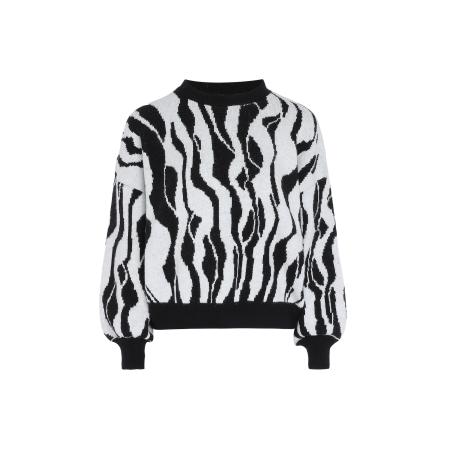 NALLY Trui zwart / wit