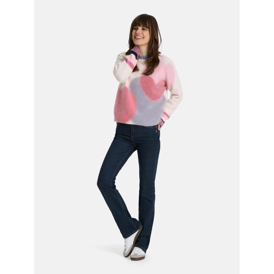 LIEBLINGSSTÜCK LIEBLINGSSTÜCK Trui Nirmala lichtblauw / lichtrood / wit -