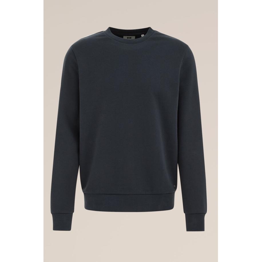 WE Fashion Heren Regular fit sweater - Regular fit - Donkerblauw - Katoen - Maat: XS Blauw