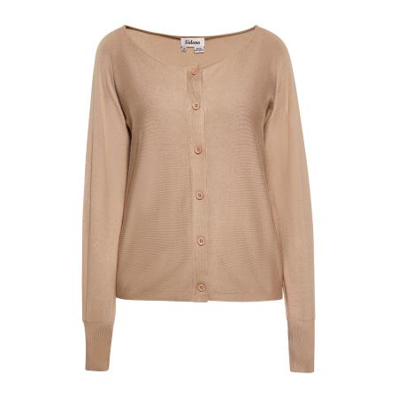 Sidona Sidona Gebreid vest lichtbruin