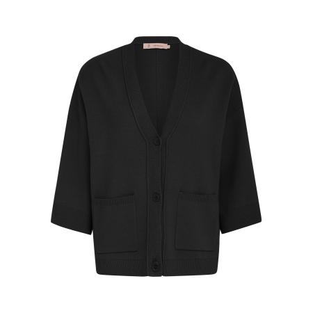 Peppercorn Peppercorn Gebreid vest Rosalia zwart