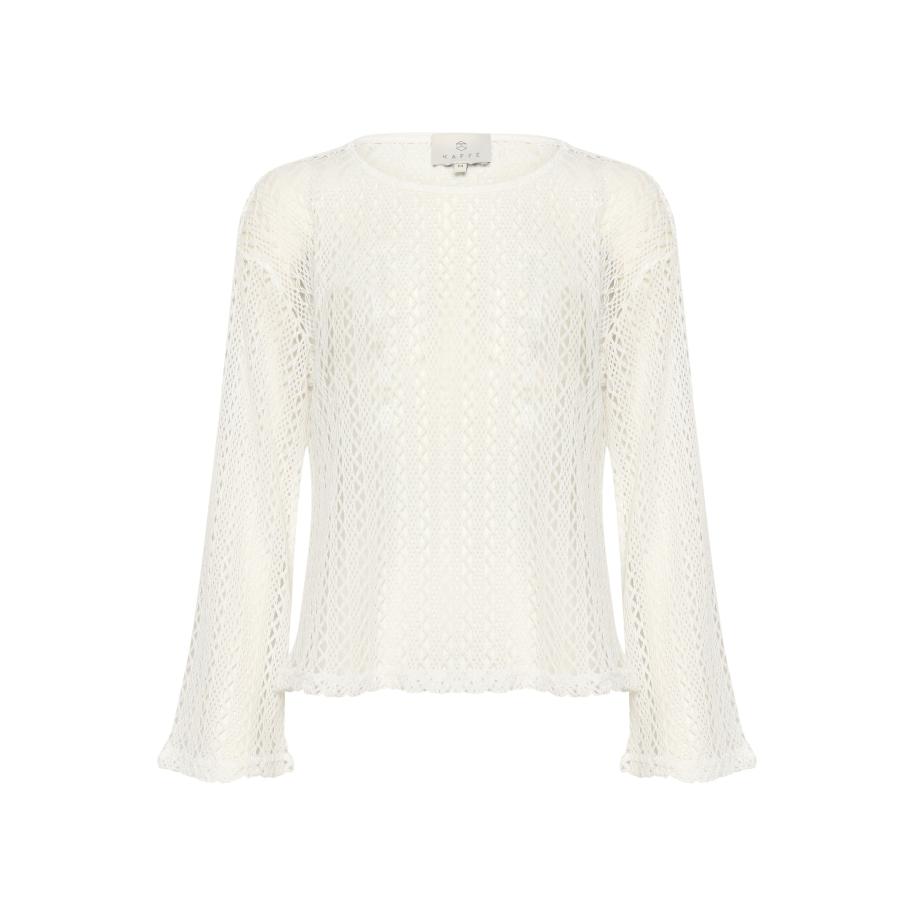 Kaffe Trui Lykke wit Wit