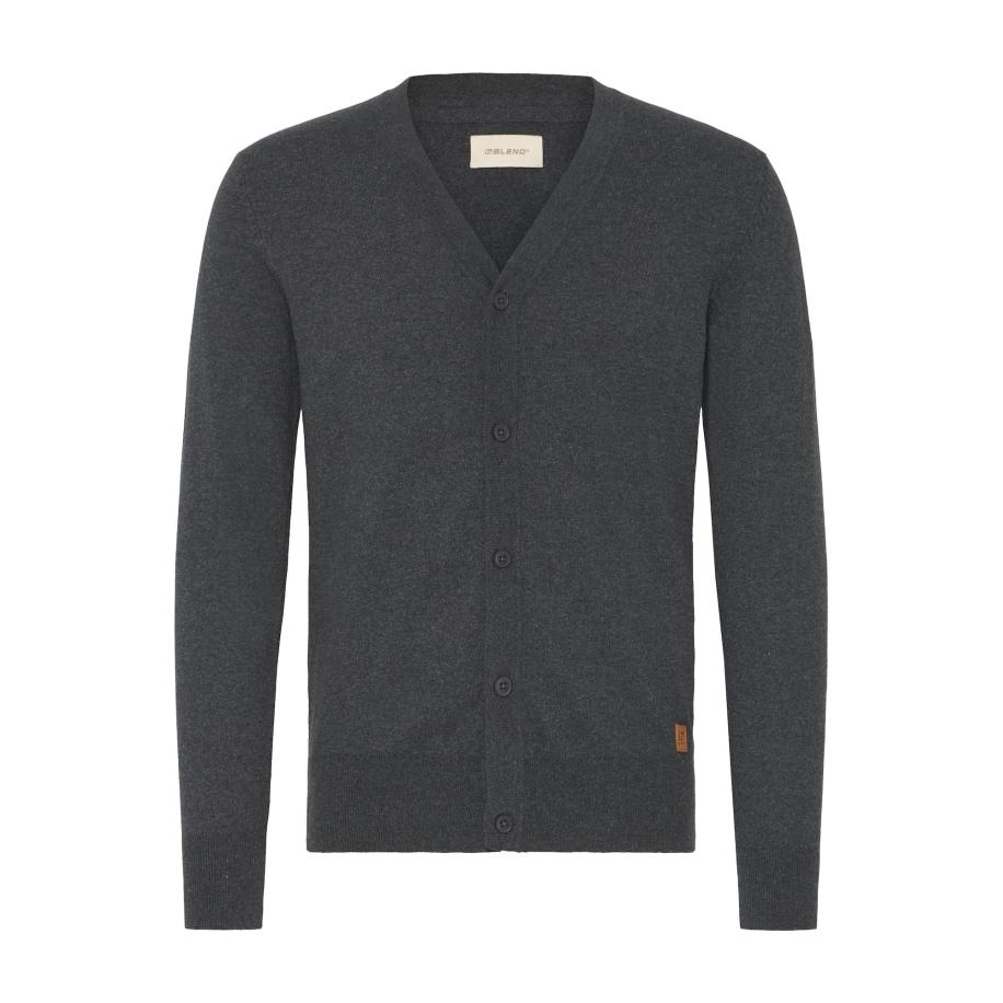 BLEND Gebreid vest BHFinex grijs Grijs