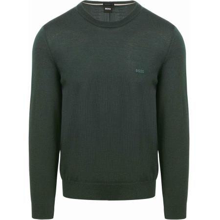 BOSS Trui Botto Wol Donkergroen