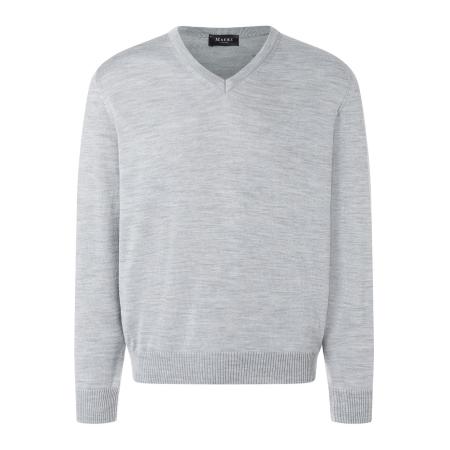 MAERZ Superwash Trui V-hals, Effen