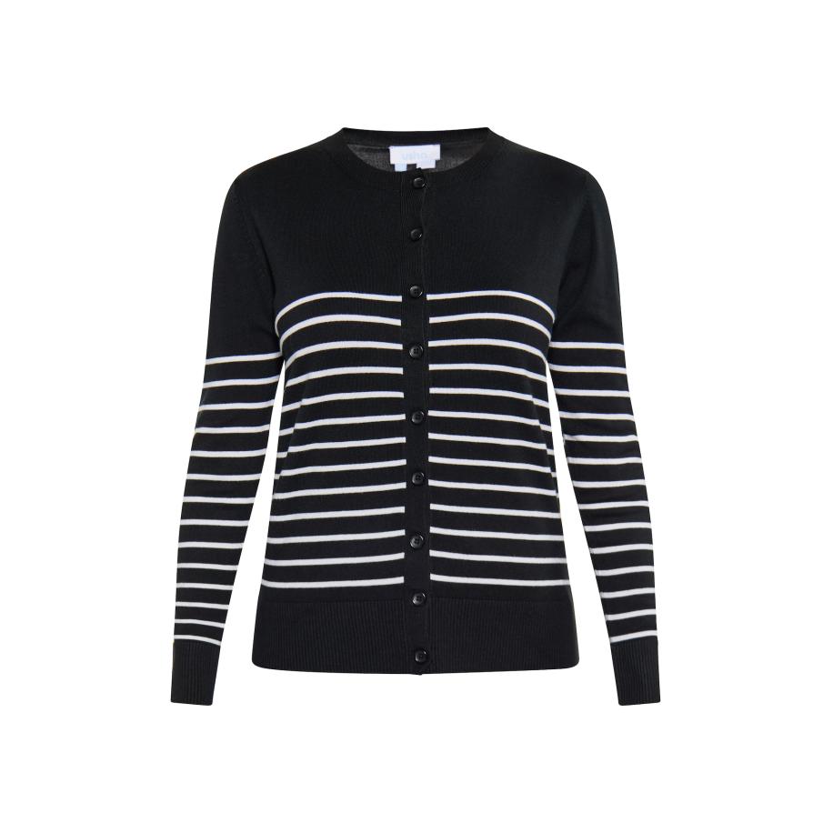 Usha usha BLUE LABEL Gebreid vest zwart / wit -