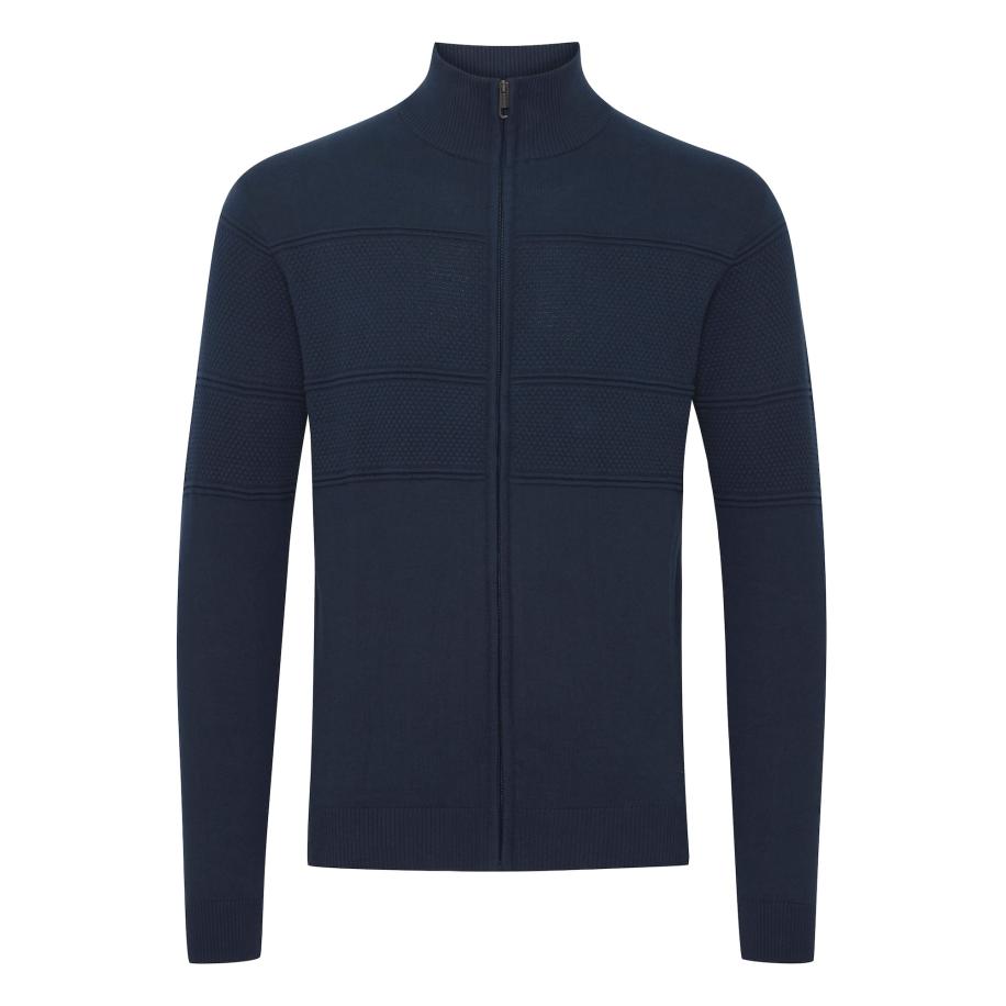 11 Project 11 Project Gebreid vest Yannik blauw / donkerblauw -