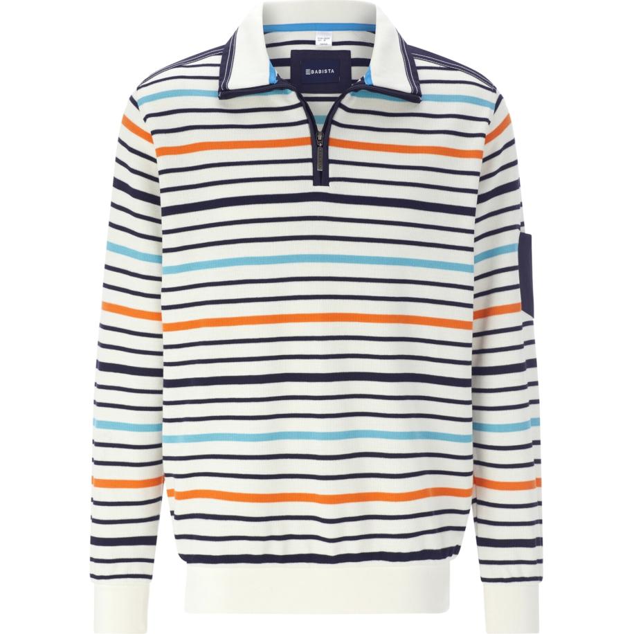 BABISTA BABISTA Trui Kordun marine / lichtblauw / oranje / wit -