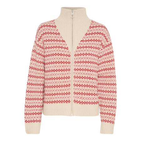 Part Two Part Two Gebreid vest PirjoPW beige / rood