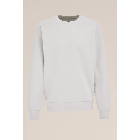 WE Fashion Heren Regular fit sweater met antibacteriële finish - Regular fit - Lichtgrijs - Katoen - Maat: XS