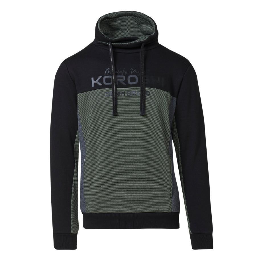 KOROSHI Sweatshirt grijs / kaki / zwart Zwart