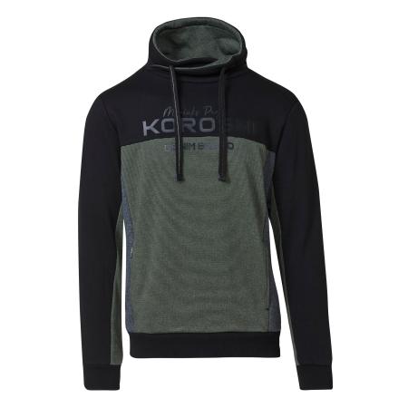 KOROSHI Sweatshirt grijs / kaki / zwart