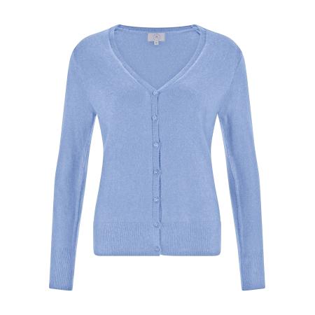 CASH-MERE.CH CASH-MERE.CH Gebreid vest lichtblauw