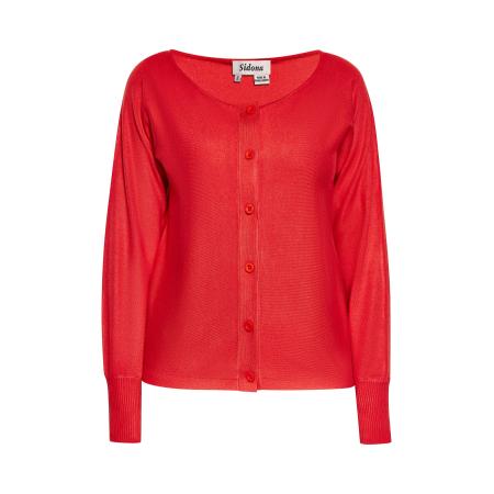 Sidona Sidona Gebreid vest rood