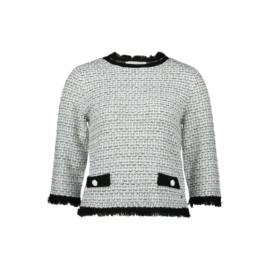 Betty & Co Betty & Co Trui zwart / wit -