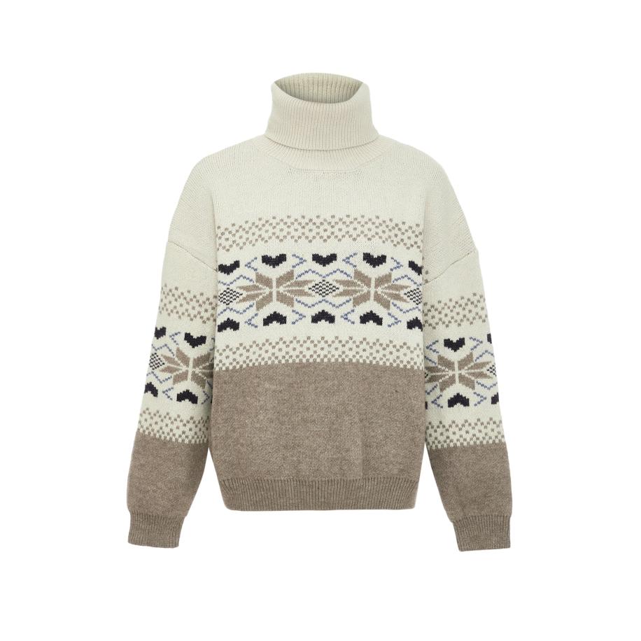 Jalene Jalene Trui saffier / taupe / greige / zwart -