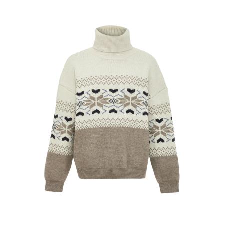 Jalene Jalene Trui saffier / taupe / greige / zwart