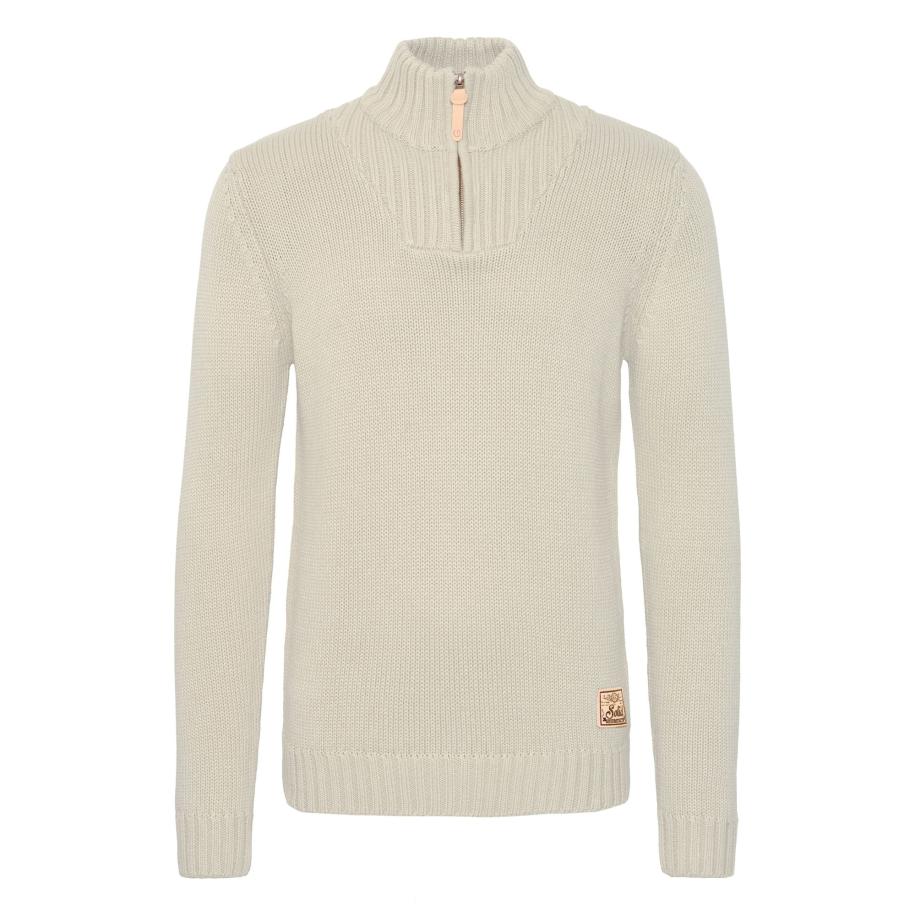 !Solid Trui Petro bruin / greige Grijs